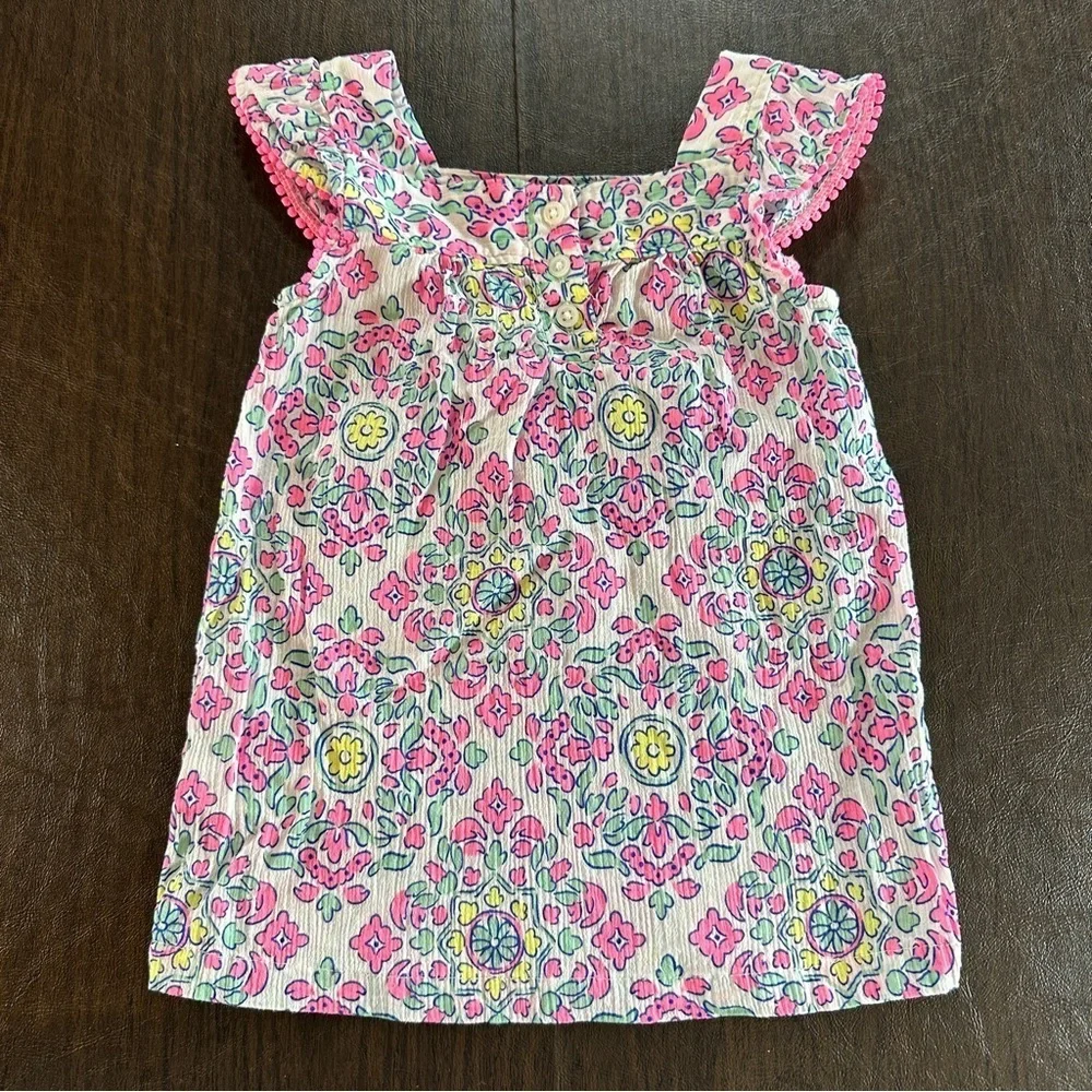 Carter’s Floral Pink and Yellow Girl’s Shirt Sz 4/5